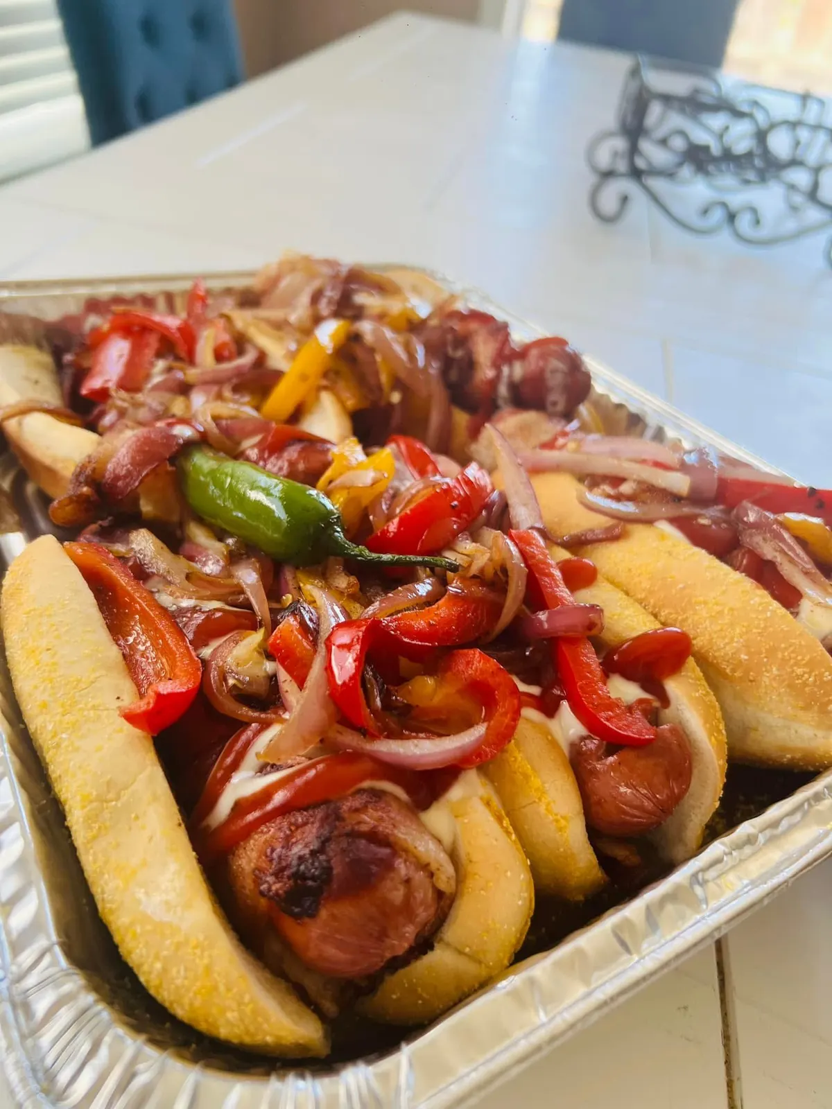 Mexican-style hotdogs